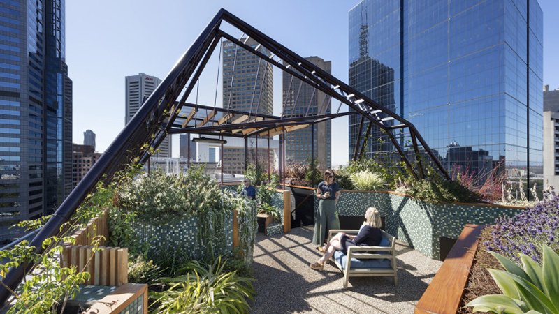 最新樓頂花園設(shè)計與展示，綠意盎然，繁花似錦的空中花園體驗